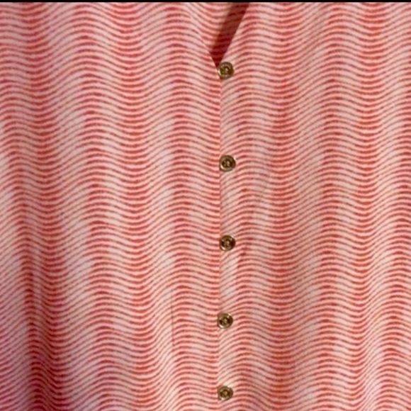 MICHAEL Michael KORS Front Tie V-Neck Shirt Size Large - Picture 5 of 10